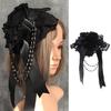Halloween Hair Ornaments Vintage Lace Top Hat Ribbon Bowknot Gothic Headdress
