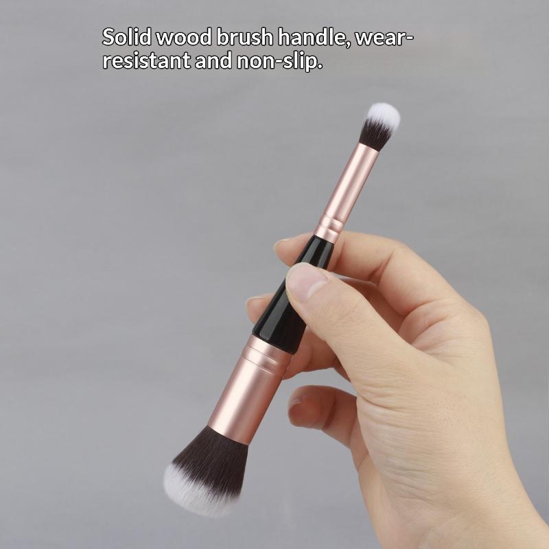 Double Head Professional Makeup Brushes 2 In 1 Foundation Brush Concealer Highlighter Powder Blush Brush Beauty Make Up Tools