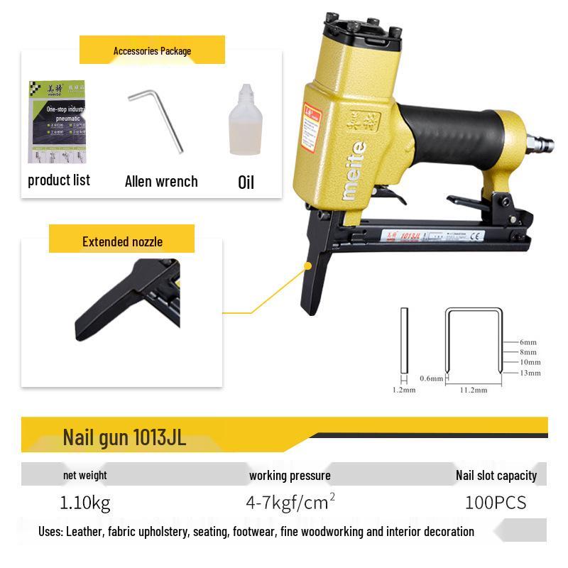 Meite Pneumatic Automatic Brad Nailer for Woodworking and Home Decoration