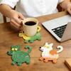 6PCS Wooden Coaster, Cute Puppy Shape, Thermal Insulation Non-Slip Design, Durable Easy To Clean Coasters for Home Office Decor
