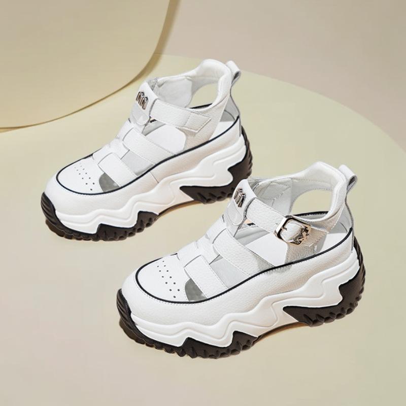 ins Han platform dad shoes summer new street shot student Roman sandals heightening leisure