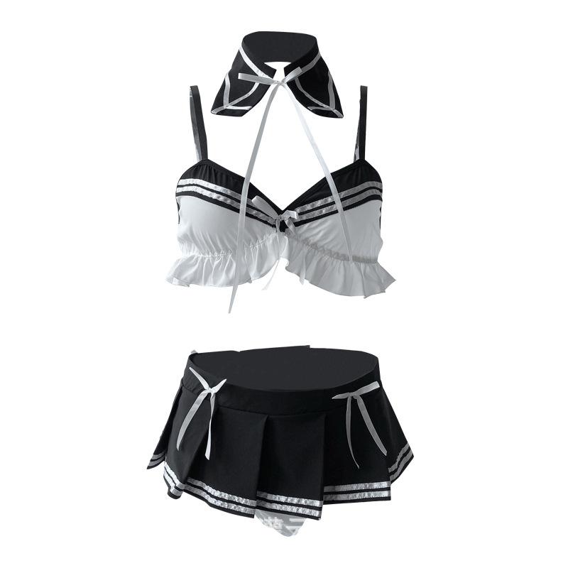 Sex Underwear Sexy Pure Desire Student Dress Waist Temptation Super Short Pleated Skirt Uniform Suit