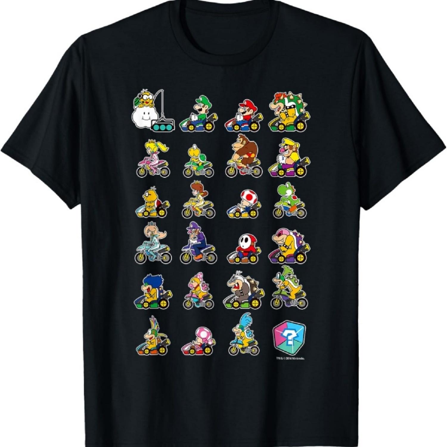 Mario Kart Character Stacks T-Shirt S разноцветный