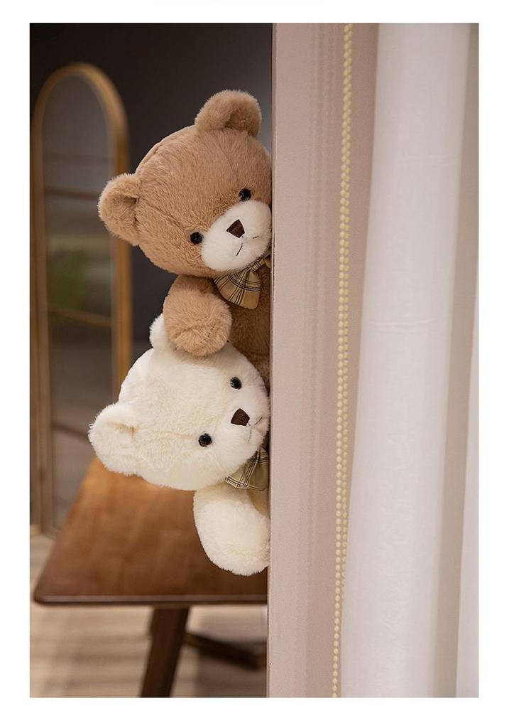 Cute Girly Teddy Bear Plush Toy - Bow Tie Comfort Doll