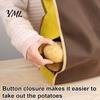 Root Vegetable Freshness Liner Reusable Self Sealing Potato Onion Storage Bags, Light Blocking Bag with Side Garlic Keeper Zipper, Non-woven