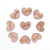 100pc Wooden Love Ornaments Wood Grain Love Large Peach Heart Wooden Buttons Perfectly Suitable for DIY Handicrafts