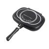Grill Pan Frying Double Side Portable Anti‑Burn Handle Kitchen Supplies Grill Pot 32cm 12.6in