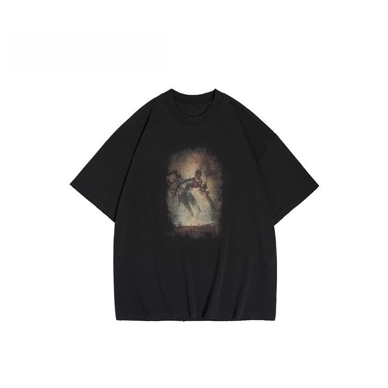 Genuine  High-quality Galaxy Guardians T Fashion Trend Printed T-shirt Men's And Women's Short-sleeved TopsJacket