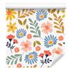 Wallpaper Flowers White, Cream and Light Gray for the Living Room and Bedroom 50x1000