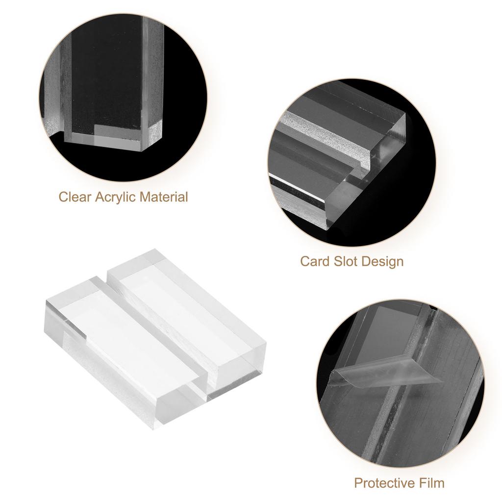 5/12/20pcs Place Card Holder Acrylic Table Sign Holder Table Number Holders Name Card Stands for Photo Menu Display Clear