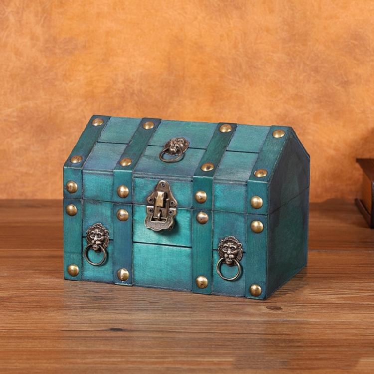 Traditional Wooden Storage Chest Dateless Locking System Compact Organizers Decorative Home Accent Storage Container