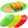 Taco-Halterplatte Langlebig Leicht zu reinigen Mexikanische Pfannkuchen Mais Hot Dogs Kuchen Toasts Lebensmittel-Tablett für Zuhause