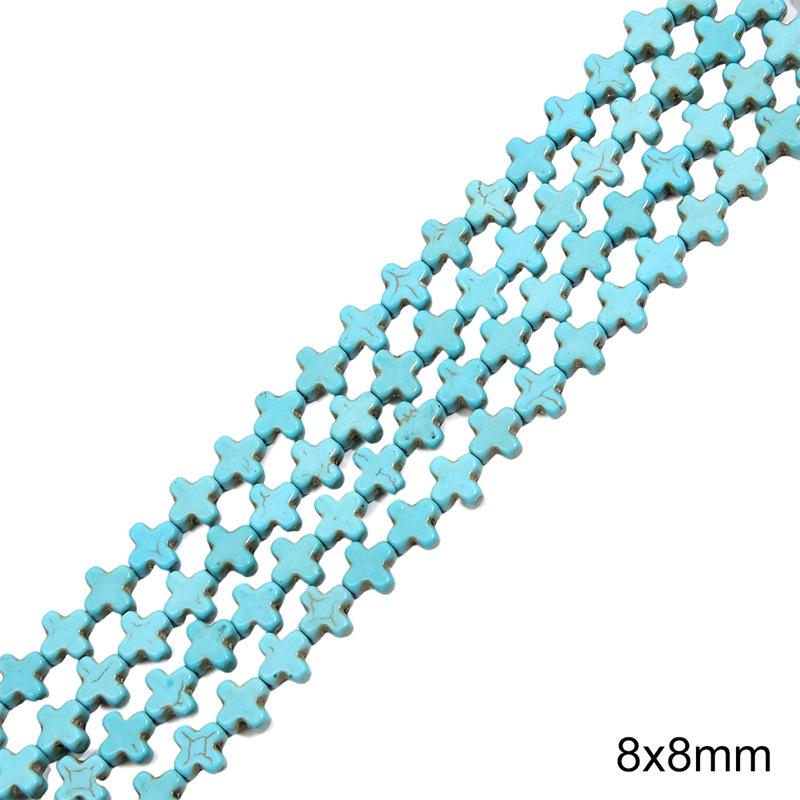 Synthetic Blue Turquoise Round Loose Beads for DIY Jewelry Accessories - Bracelets, Necklaces, Pendants