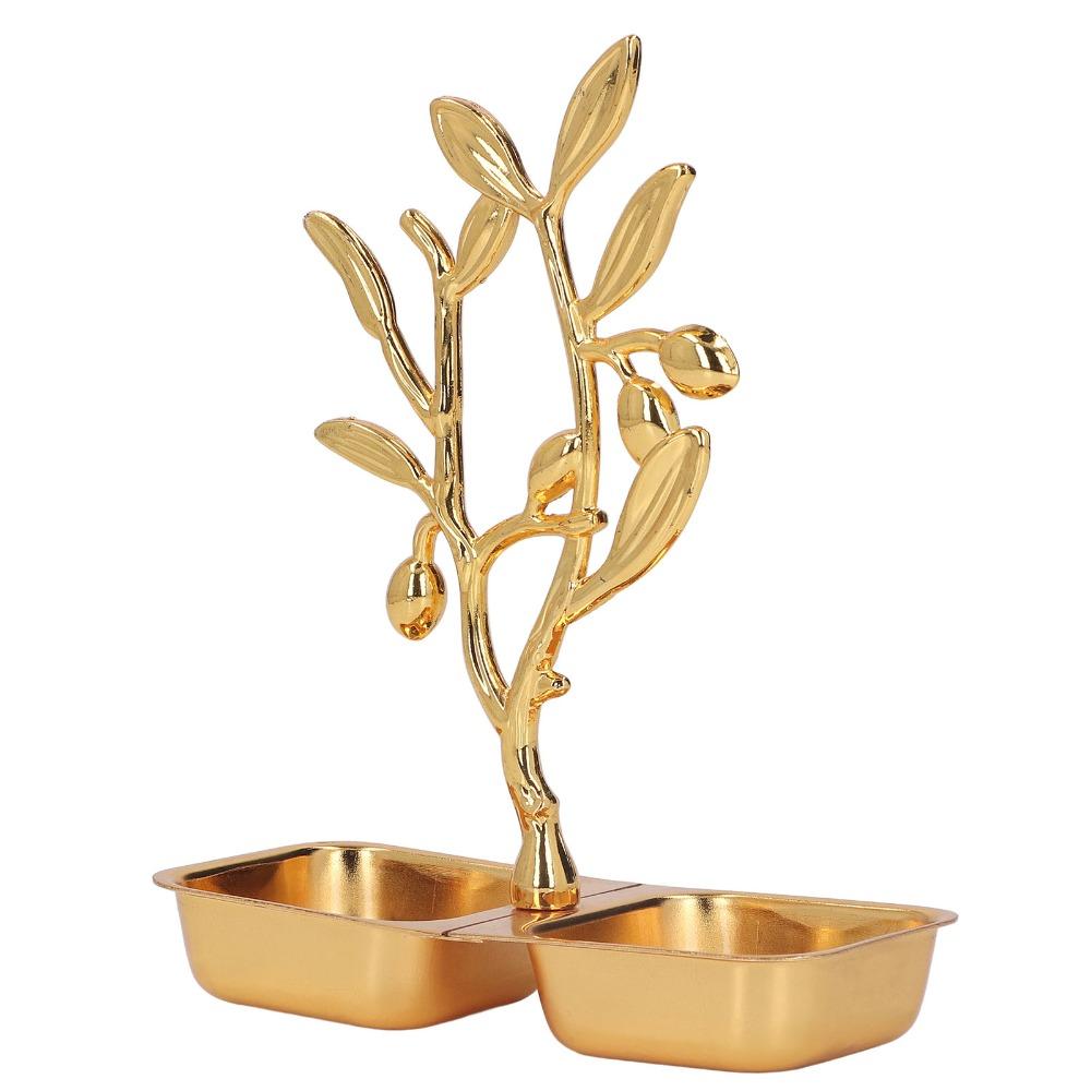 Nordic Gold Serving Tray Stainless Steel Candies Plate Jewelry Storage Rack For Parties
