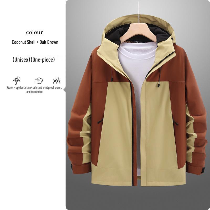 Unisex Graphene Windproof Waterproof Hiking Suit - Thickened Outdoor Jacket with Logo