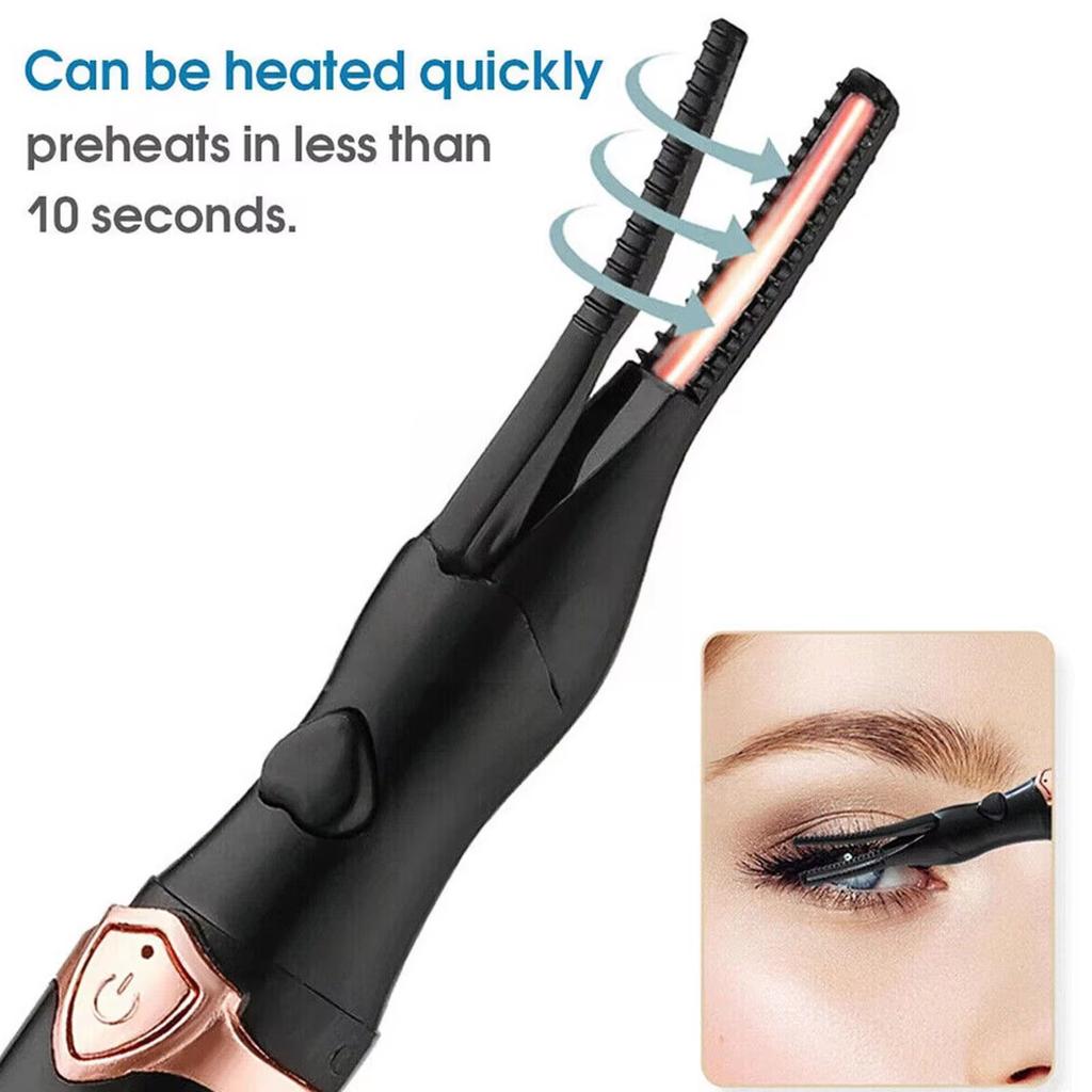 USB Electric Eyelash Curler Fast and Natural Heating High Low Temperature Control for 48H and Lasting Maintenance Cosmetic Tool