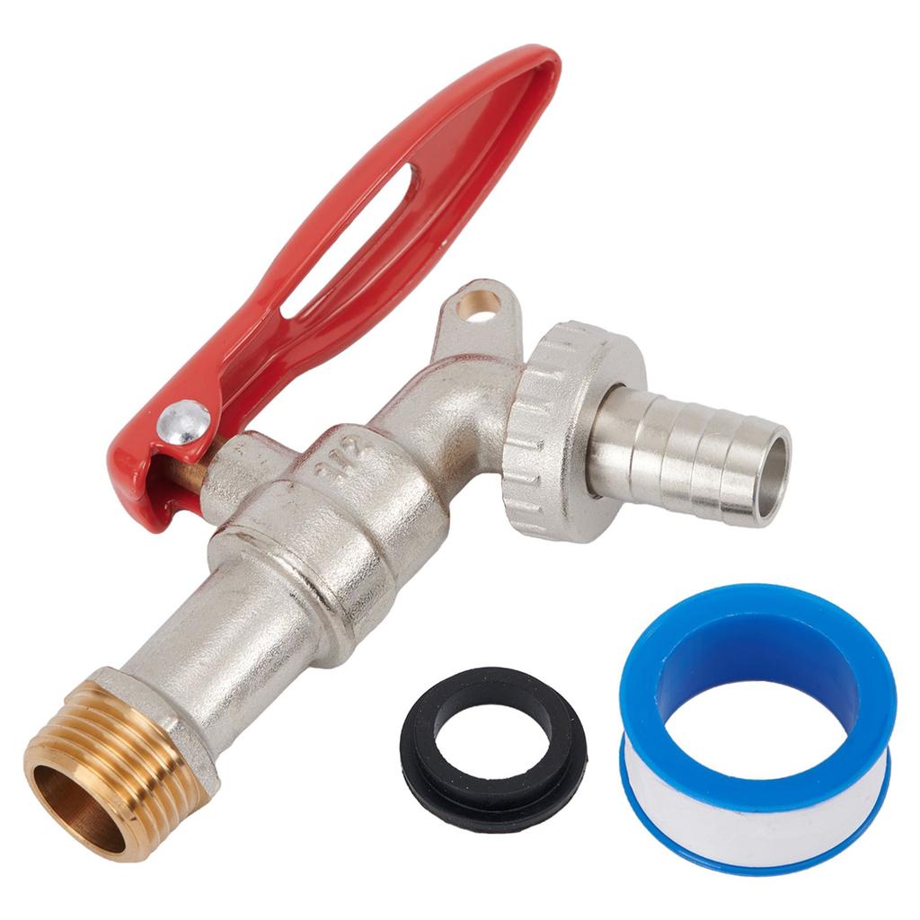 Lockable 1/2 Inch and 3/4 Inch Outdoor Garden Tap Ball Valve for Water Flow Control with Secure Closure Design