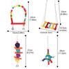 Parrot Toys Bird Swing Hanging Toy Cage Toys Hammock Bell Swing Ladder Perch Chewing  for Parakeets