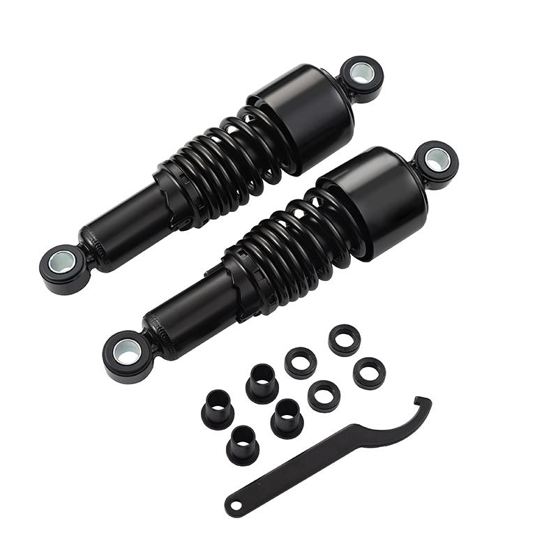267mm Motorrad Einstellbare Stoßdämpfer Aluminium Schwarz Chrom Hinterradaufhängung Für Touring Road King Electra Glide
