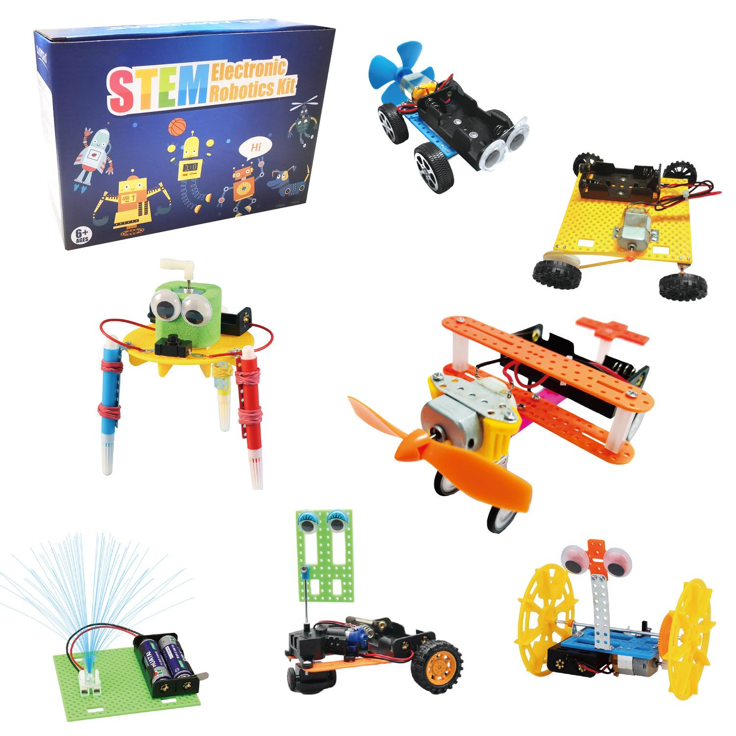 

Science Experiment Assembly Kit DIY Robot Building Block Set for Elementary Students Educational Toy A
