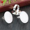 30x40mm 13x18mm 18x25mm 8 Colors Plated Brass Oval Adjustable Ring Settings Blank/Base,Fit 30x40mm Glass Cabochons