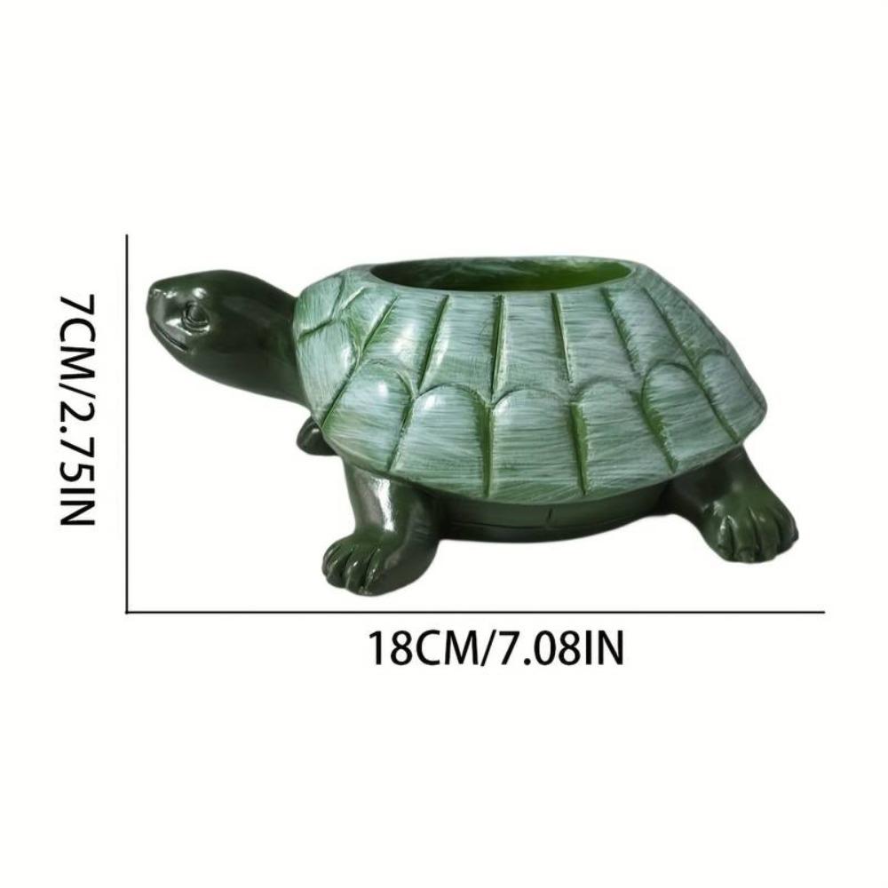 Decorative Turtle Planter Statue Rustic Style Animal Sculpture Succulent Pot  Outdoor Decoration