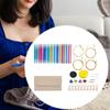 Circular Knitting Needle Kit Circular Crochet Hooks Sweaters Woven Tools Knitting Set for Knitter Sleeves Socks Beginner Scarf