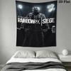 Tom Clancy's Rainbow Six Siege Wall Tapestry Aesthetic Wall Hanging Printed Fabric Blanket Decorative Tapestries for Bedroom Living Room Home Decor