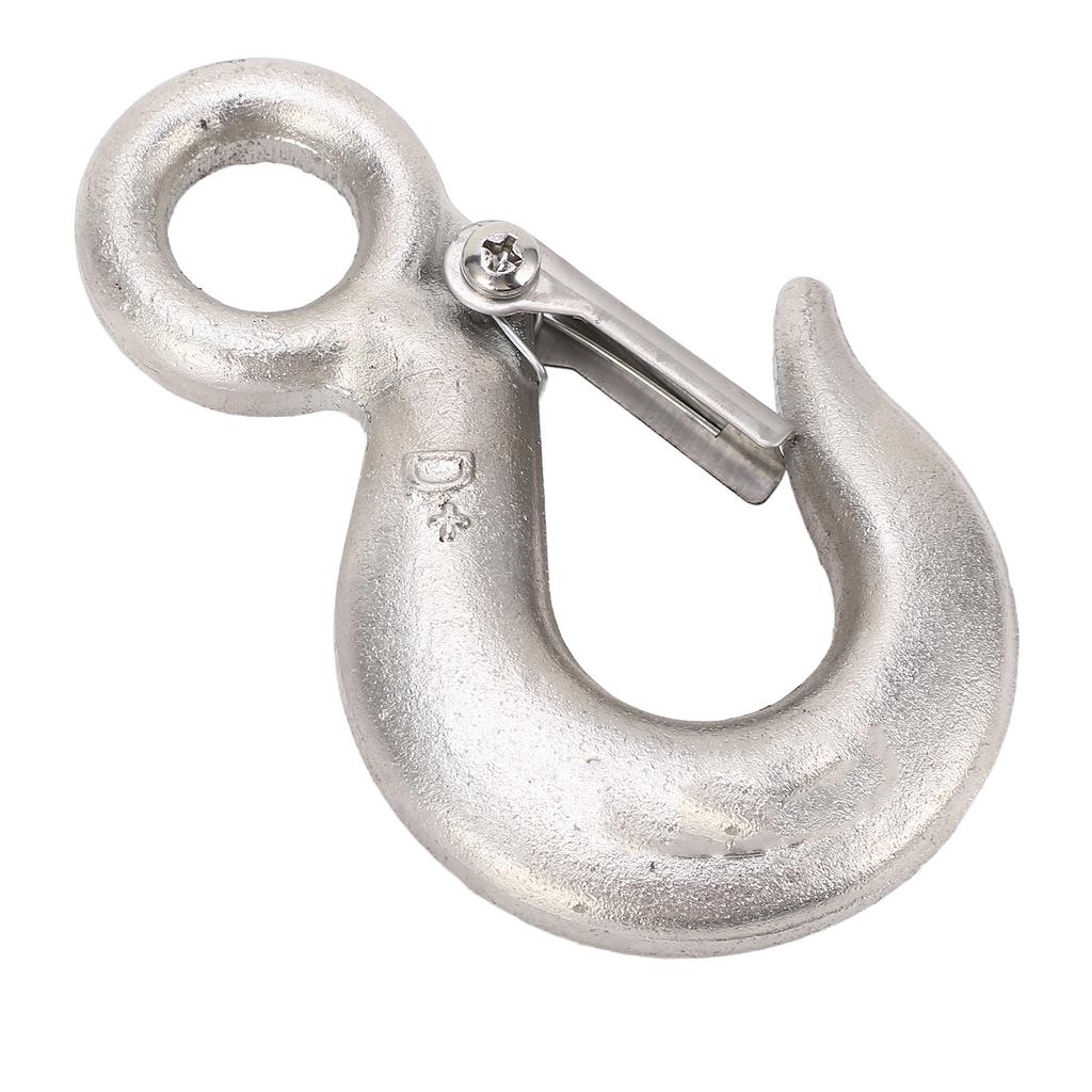 1T Lifting Hook 304 Stainless Steel Heavy Duty Hook for Industrial Hoisting Port Transportation