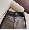 Women's PU Leather High Waist A-line Bootcut Shorts