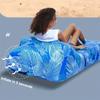1-Person Tropical Print Quick-Inflating Beach Lounger - Durable Oxford Fabric, Self-Inflating Air Mattress for Camping, Festivals & Outdoor Relaxation