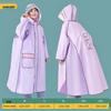 Children's Cartoon Raincoat with Backpack Slot - Large, Full-Body for Primary Students