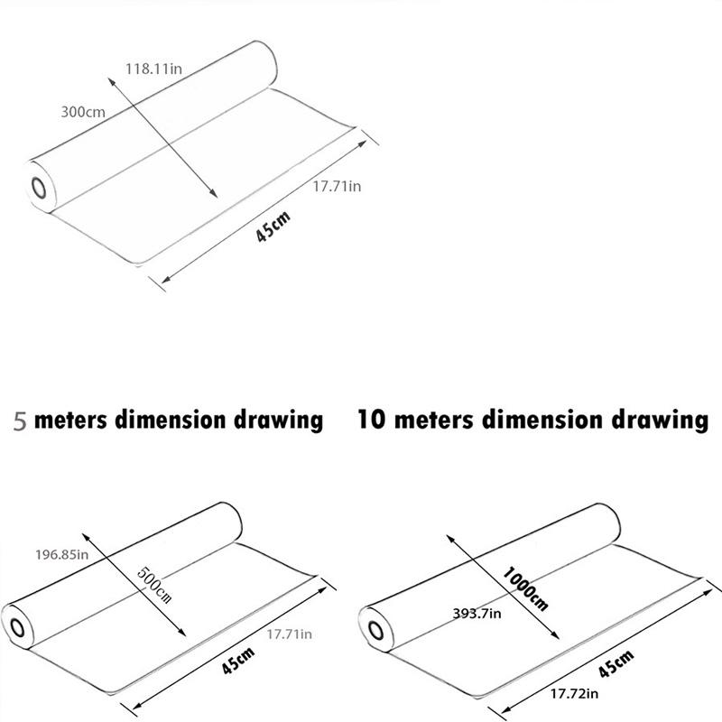 3M/5M/10M Vinylová fólie Samolepicí Květinová tapeta Odnímatelné PVC Vintage 3D tištěné