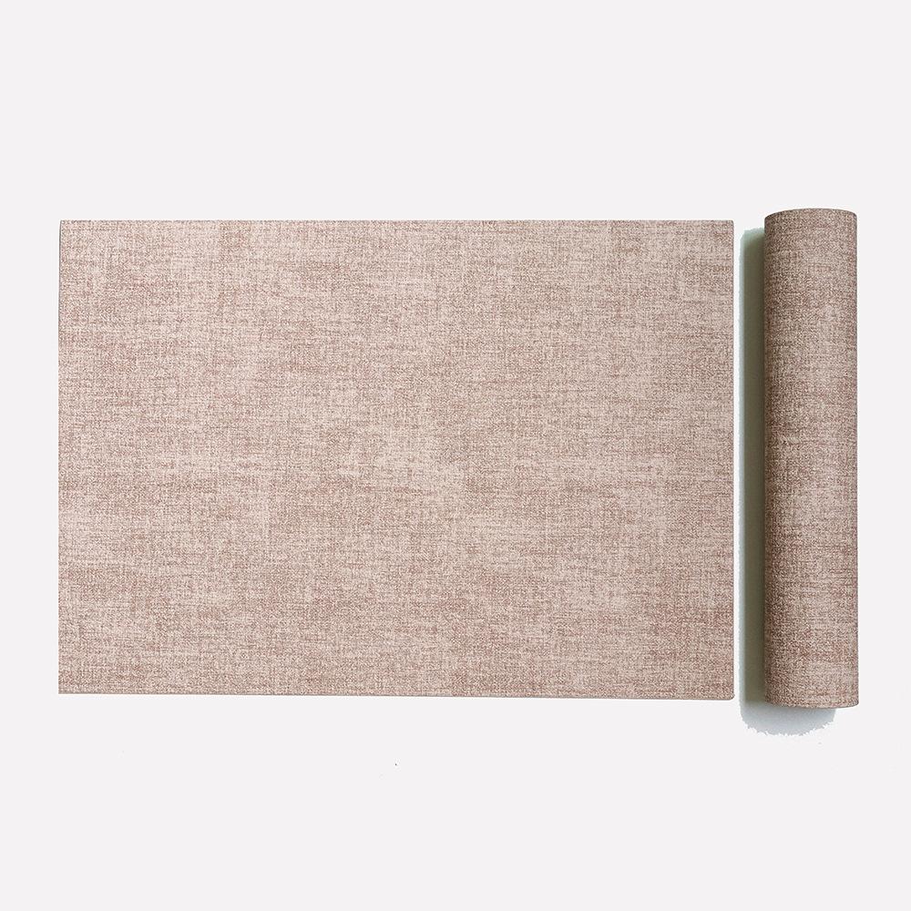 New Linen Texture Leather Table Mat Morandi Color Waterproof Tablecloth Table Mat Coffee Pad Non Slip Heat Resistant Table Cover