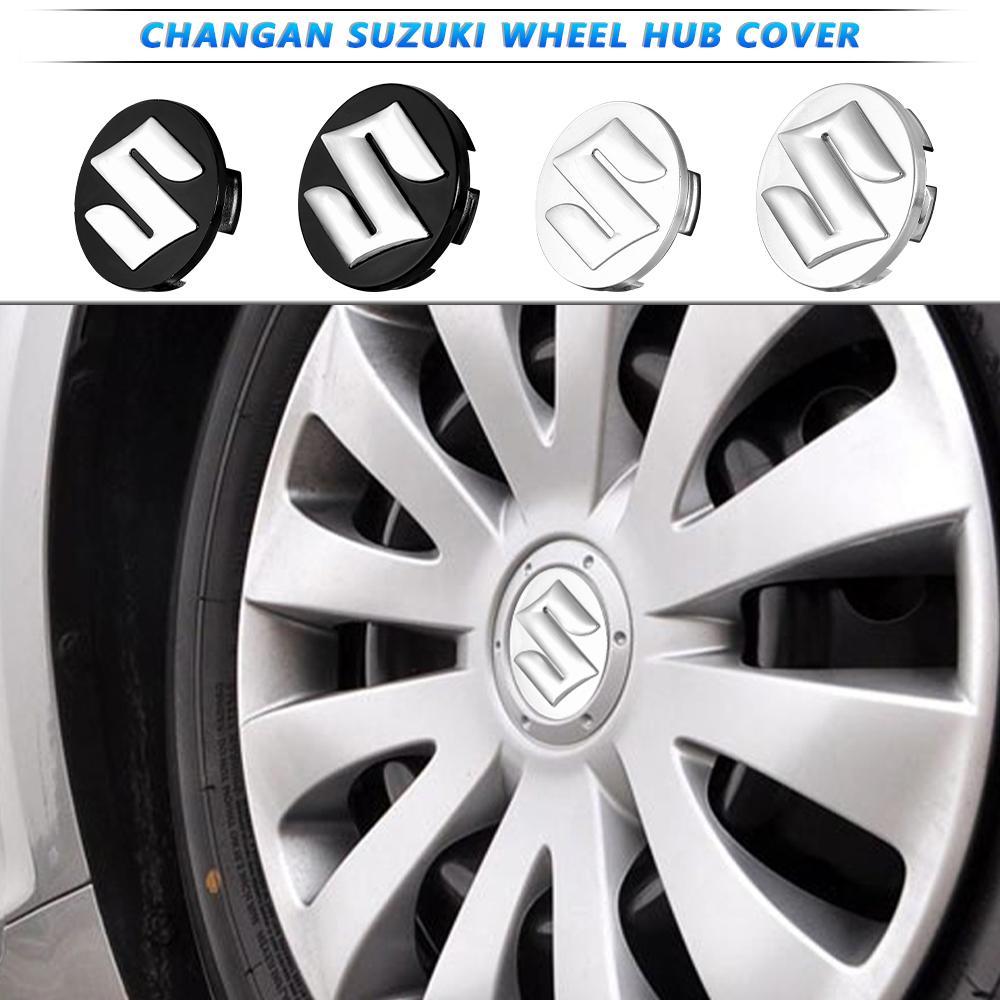 4 stk Bilhjul Center Navkapsler Emblemer Tilbehør Til Suzuki Swift Jimny Grand Vitara Samurai Baleno Alto SX4 Kaiser Ingnis SLire