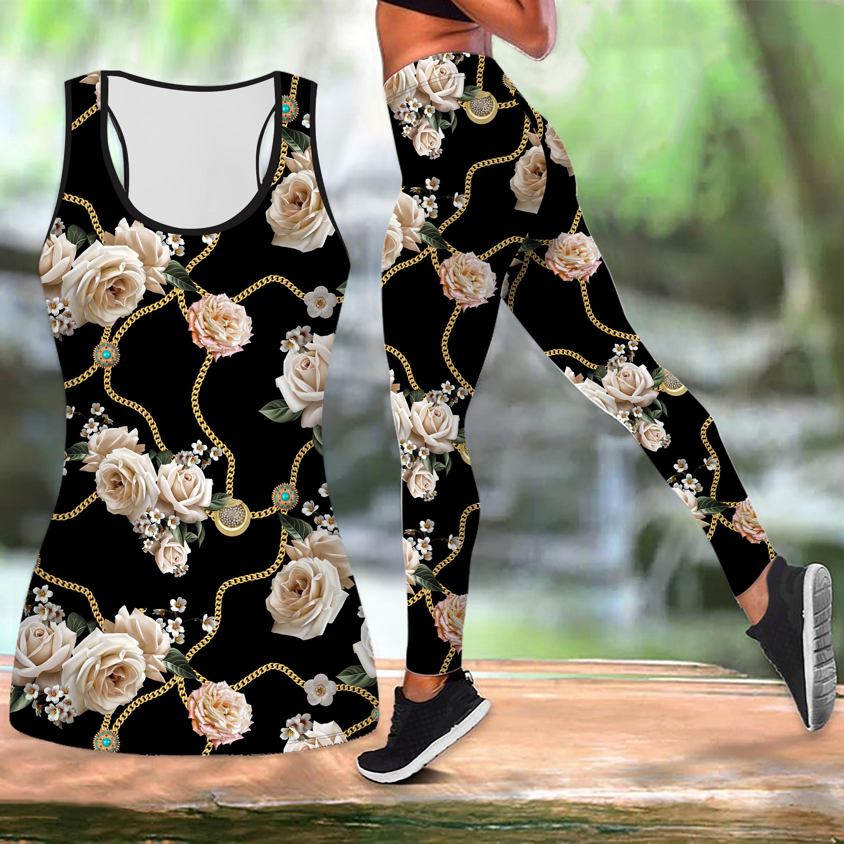 

Одежда для йоги с принтом лепестков для женщин, модные леггинсы для тренировок, спортивный костюм для фитнеса, повседневный комплект для йоги, спортивный костюм 8XL бежевый