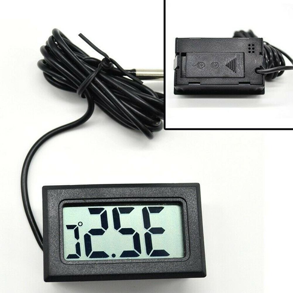 Mini Thermometer Temperatuur Display Digitaal Met Sonde 1m - 5m Zwarte Kabel -50 ° Tot + 110 ° C Huishoudelijke Artikelen Thermometer
