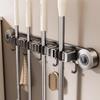 No-Punch Wall-Mounted Multi-Functional Suction Cup Mop Holder