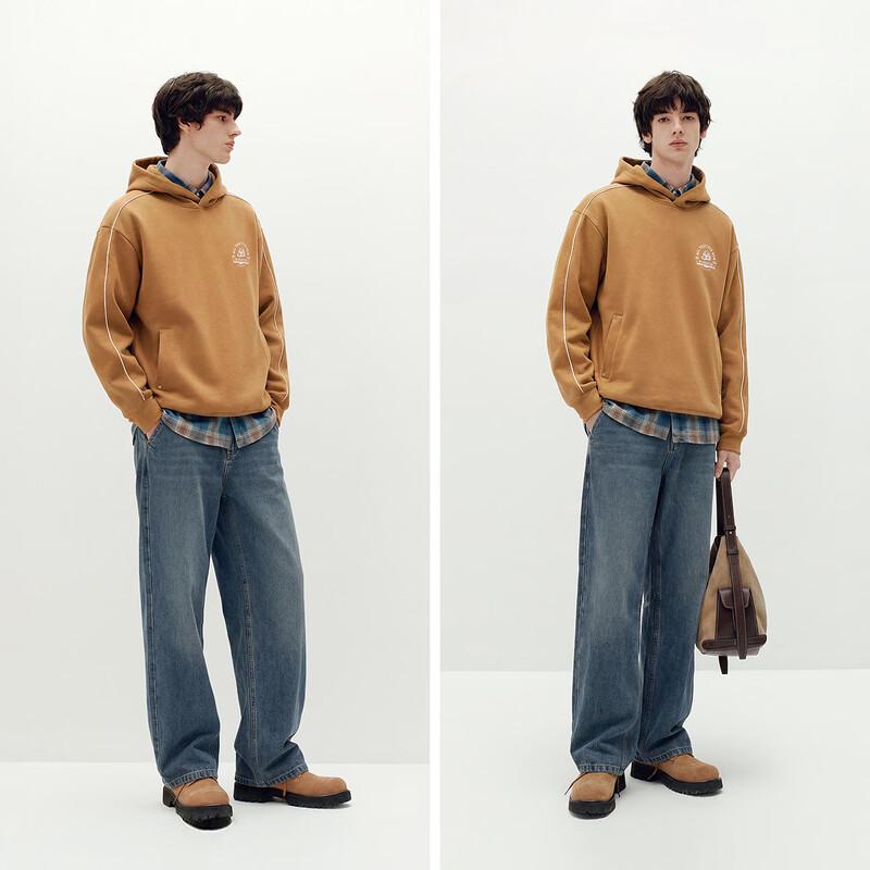 Semir Men's Hooded Pullover Sweatshirt with Letter Print