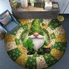 Tappeto Rotondo con Stampa Cartoon, Tappeto per Soggiorno Camera da Letto Divano Sala Giochi Decorazione, Tappetino Antiscivolo
