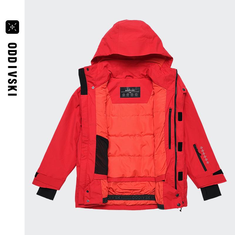 

Odivski 2024 Kids 3L Waterproof Windproof Ski Suit: Thick, Warm Down Jacket 120