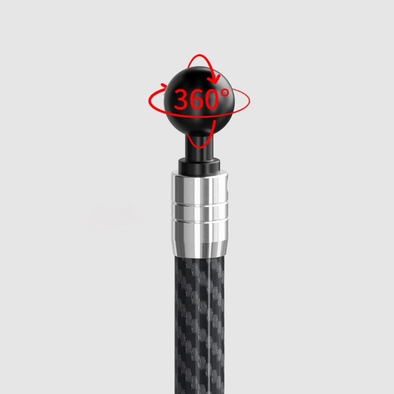 Carbon Fiber 17mm Ball Head To 1/4 Screw Adapter For Camera Mount Tripods Bracket And Motorcycle Phone Holder