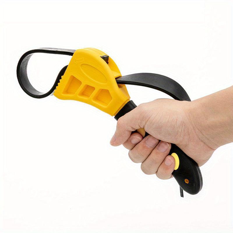 6Inch Belt Wrench Oil Filter Puller Strap Spanner Chain Wrench Strap Opener, Adjustable Disassembly Tool