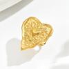 2025 new style women's light luxury jewelry geometric love opening adjustable design ring temperament ring