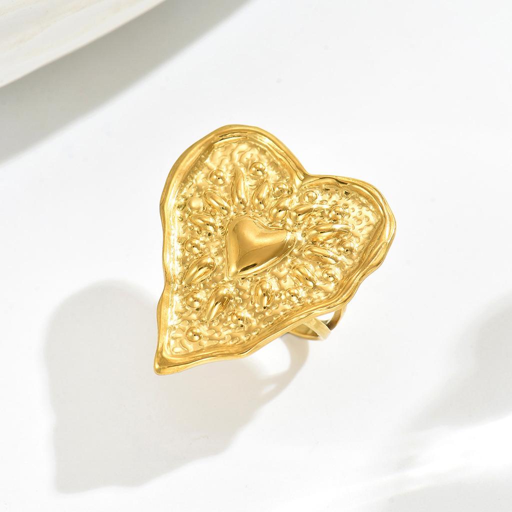 2025 new style women's light luxury jewelry geometric love opening adjustable design ring temperament ring