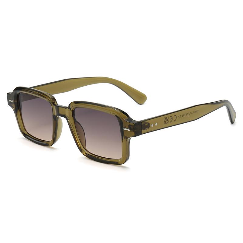 

2026 Retro Rivet Square Frame Sunglasses - Unisex High-End Sun Protection