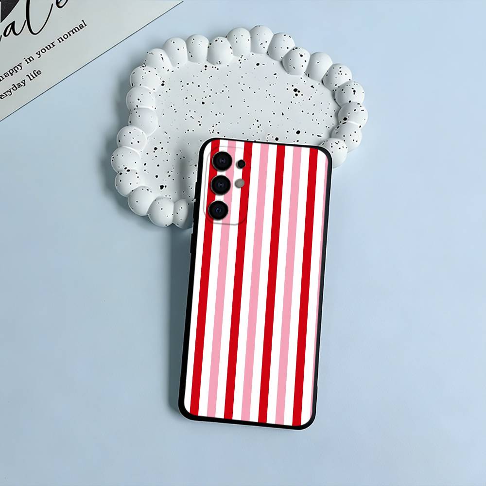 Beautiful-colorful stripes Phone Case For Samsung S25,S24,S21,S22,S23,S30,Ultra,S20,Plus,Fe,Lite,Black Soft Silicone