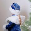 Bambola Fanciulla delle Nevi con Paillettes Blu da 40 cm, Ornamento Decorativo per la Casa del Capodanno Russo e Natale
