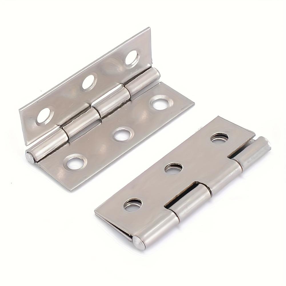 Durable Stainless Steel Flat Hinges - Stylish Design Suitable for Cabinets, Windows, and Wooden Boxes | Essential Home Decoration