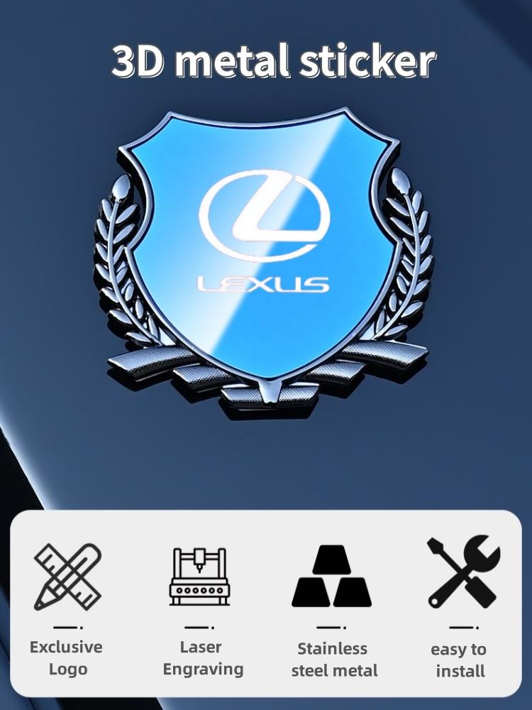 3D Metal Car Trunk Window Side Emblem Badge Decal Sticker For Lexus F SPORT LBX NX RX 350h 450h Plug-in Hybrid ES UX 300e GS GX